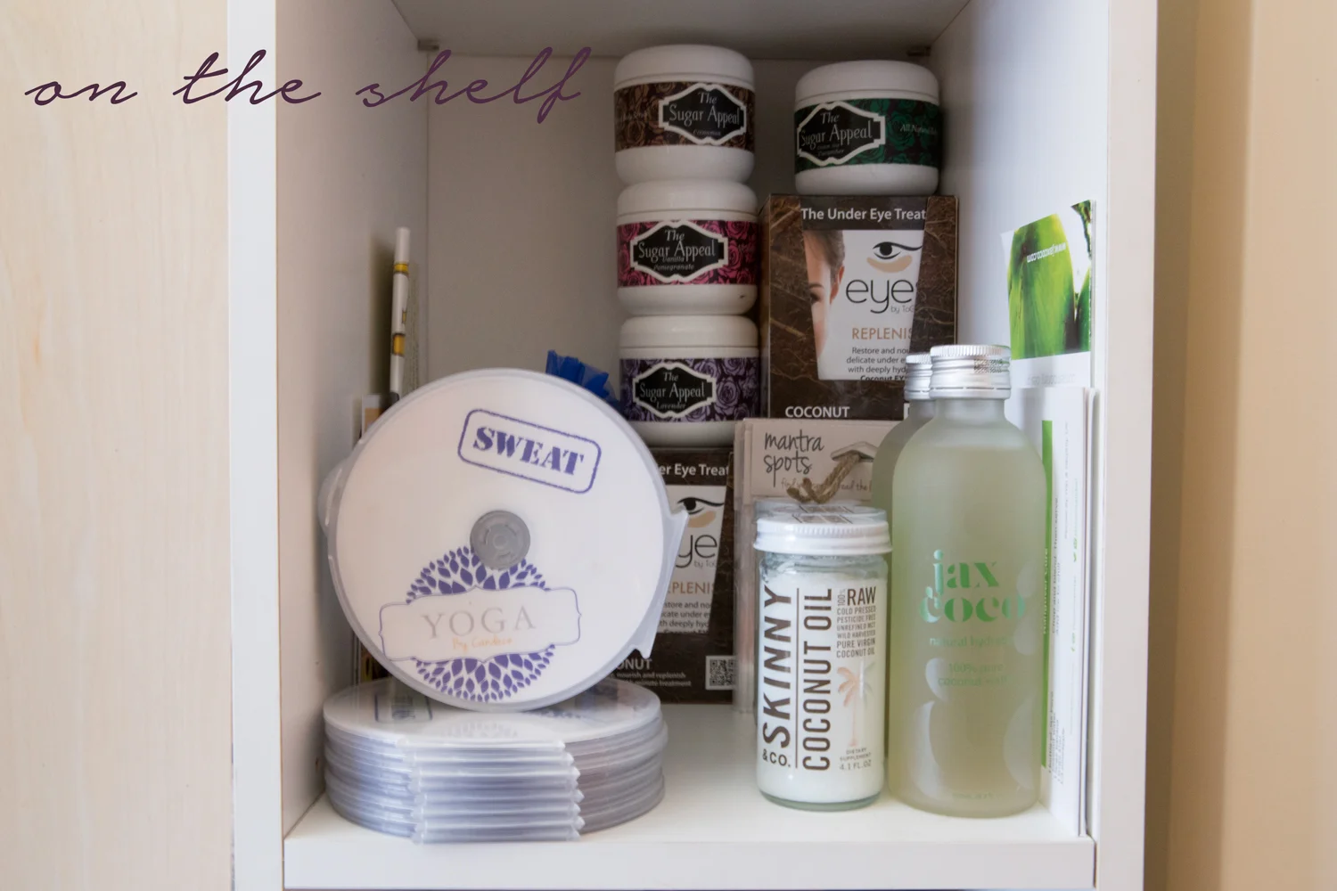 On the shelves
