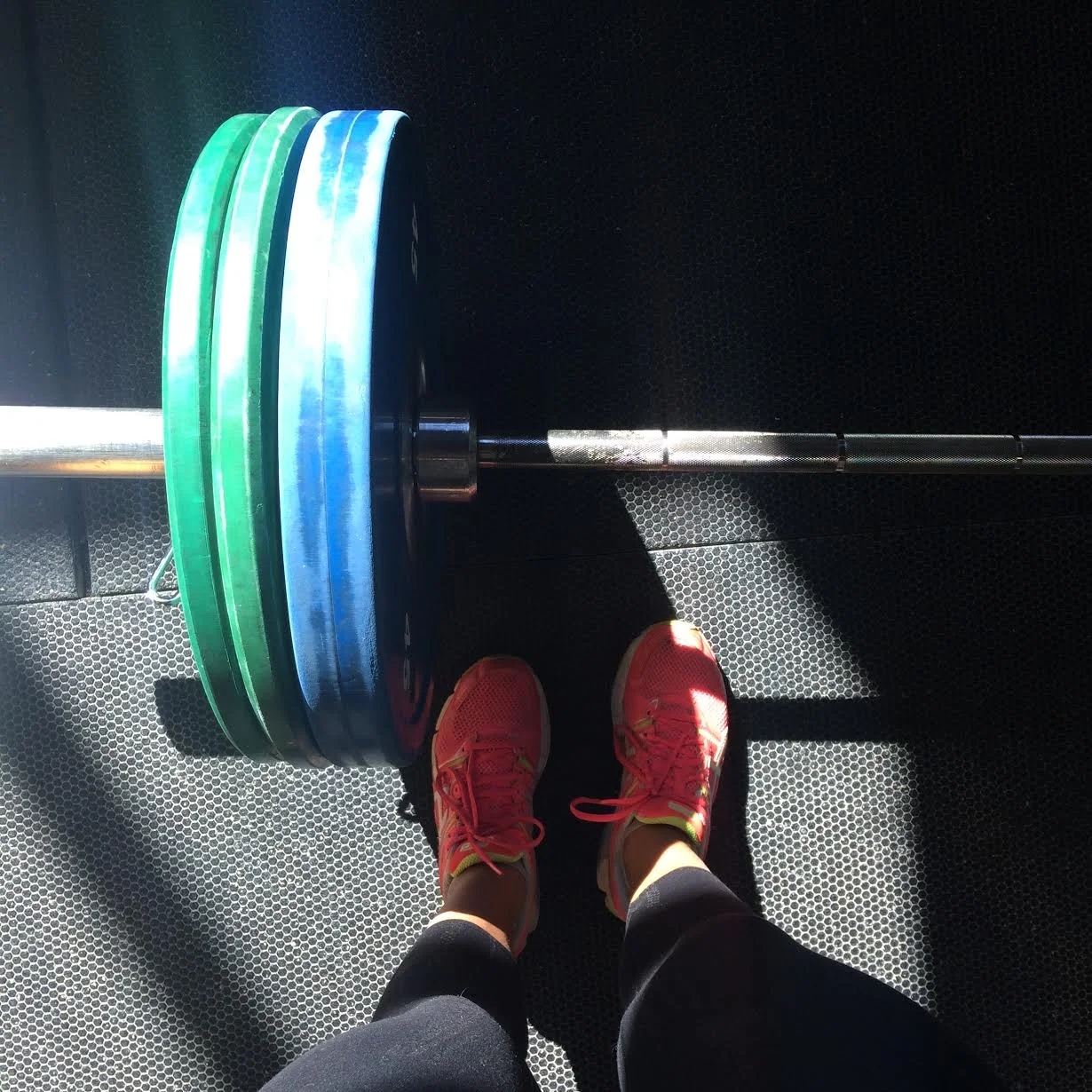 Dead lifts Wearing: lululemon capris , asics sneakers