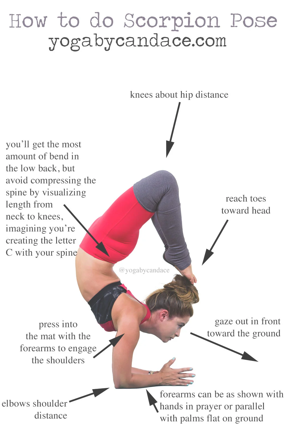 How To Do Scorpion Pose YOGABYCANDACE