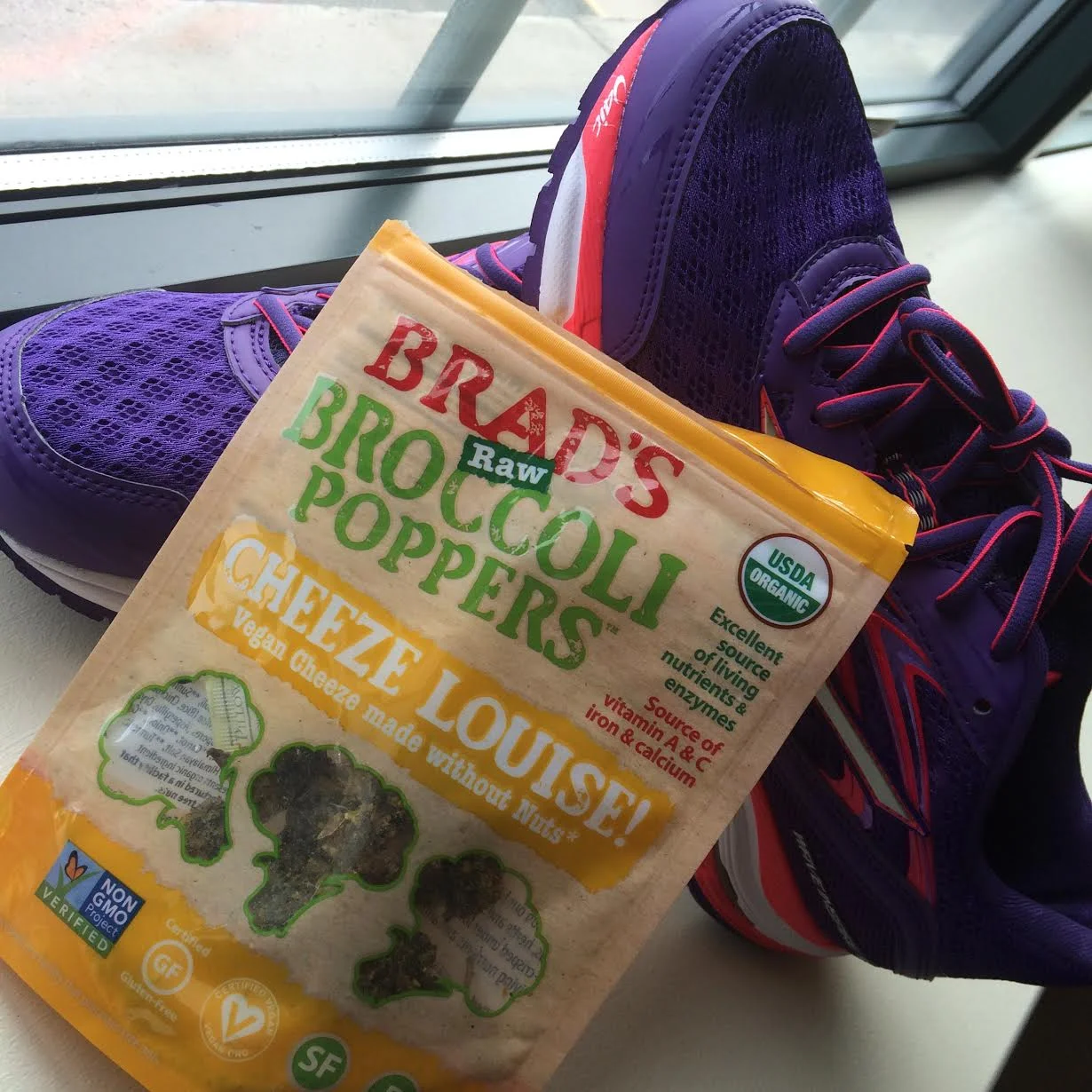 New discovery - broccoli poppers. Pictured with: Mizuno sneakers