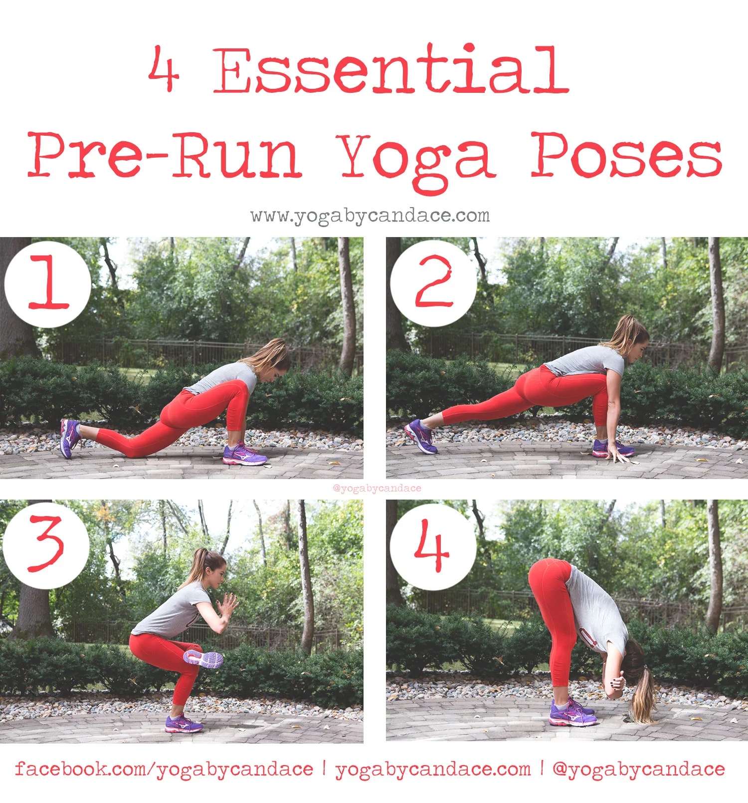 Pin now, practice later - pre-run yoga poses.