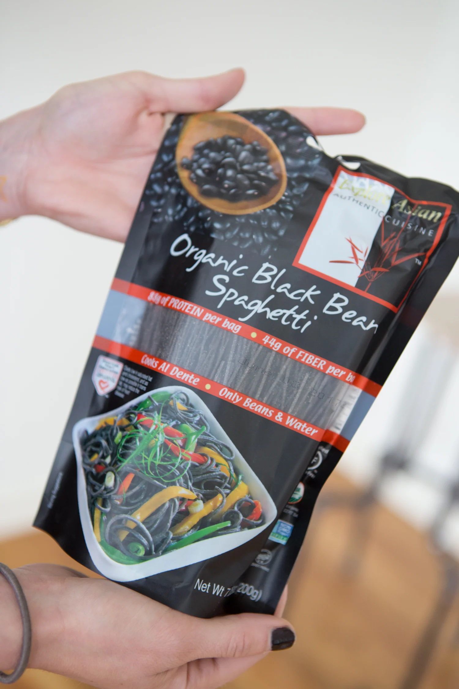 Black bean pasta