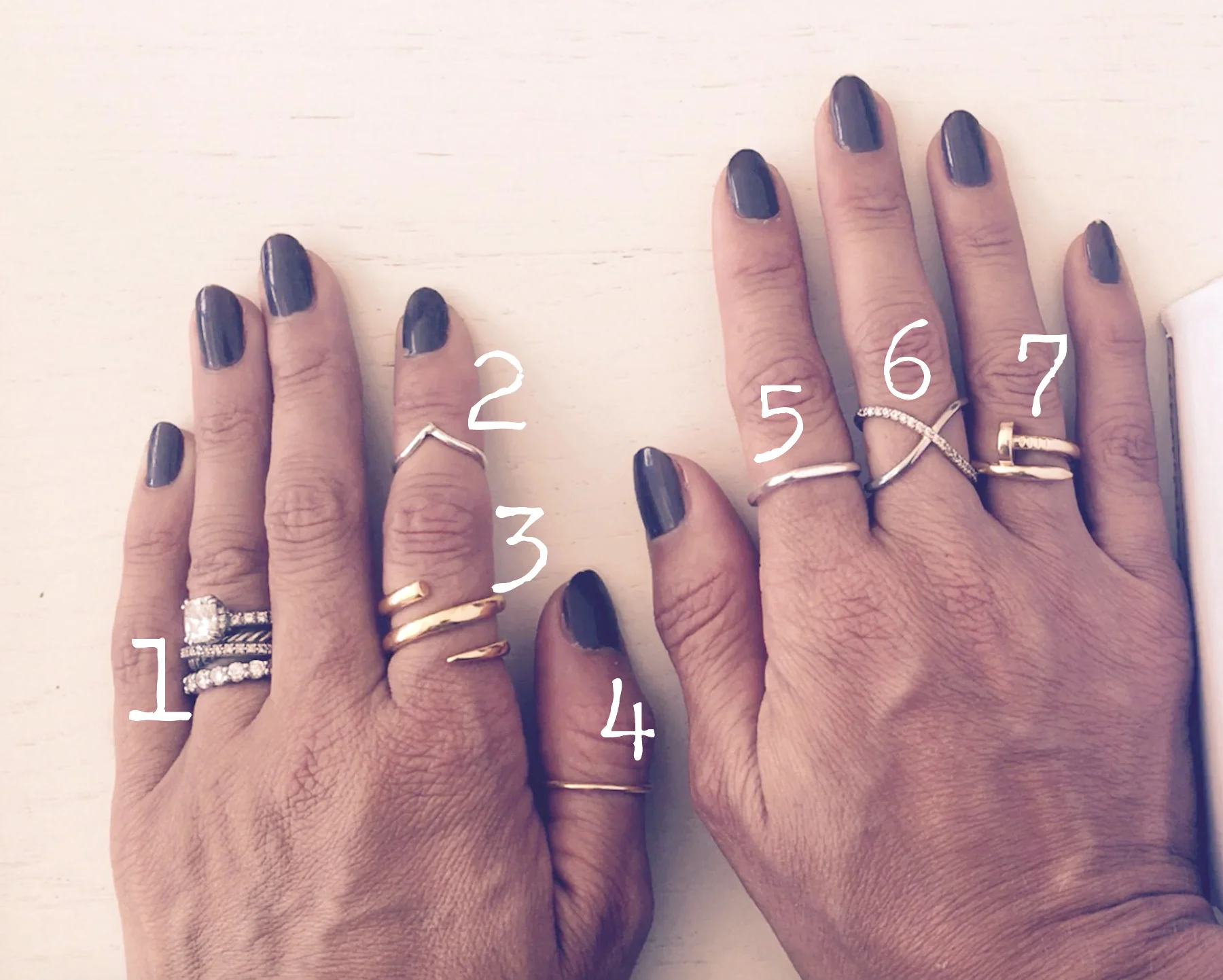 the rings - wearing this polish