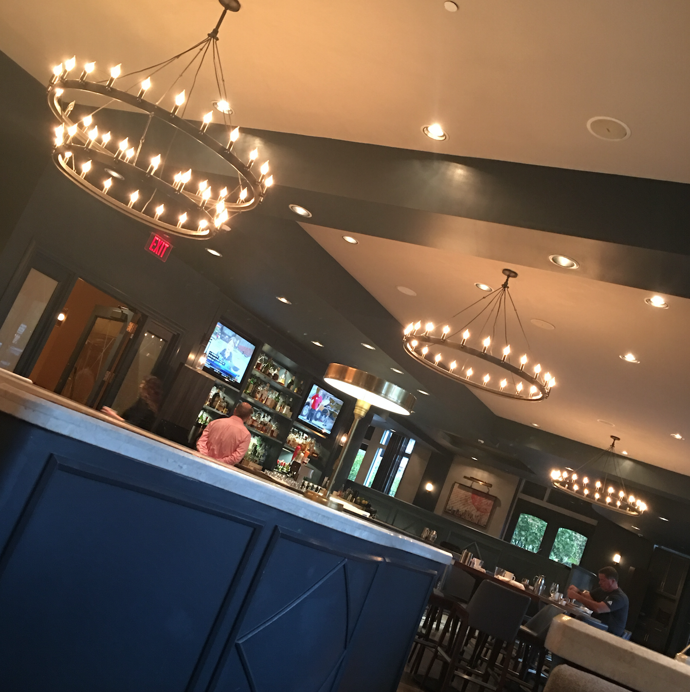 Restaurant off the lobby of Hotel Marlowe, where I grabbed coffee with an old friend