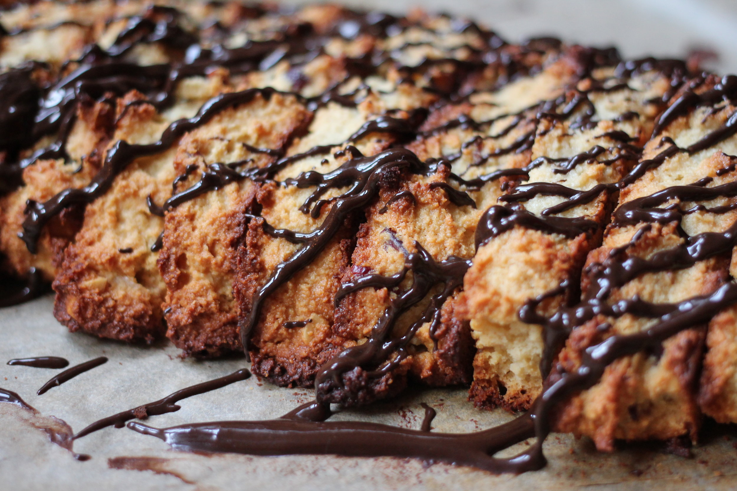 Grain-Free Almond Cranberry Biscotti