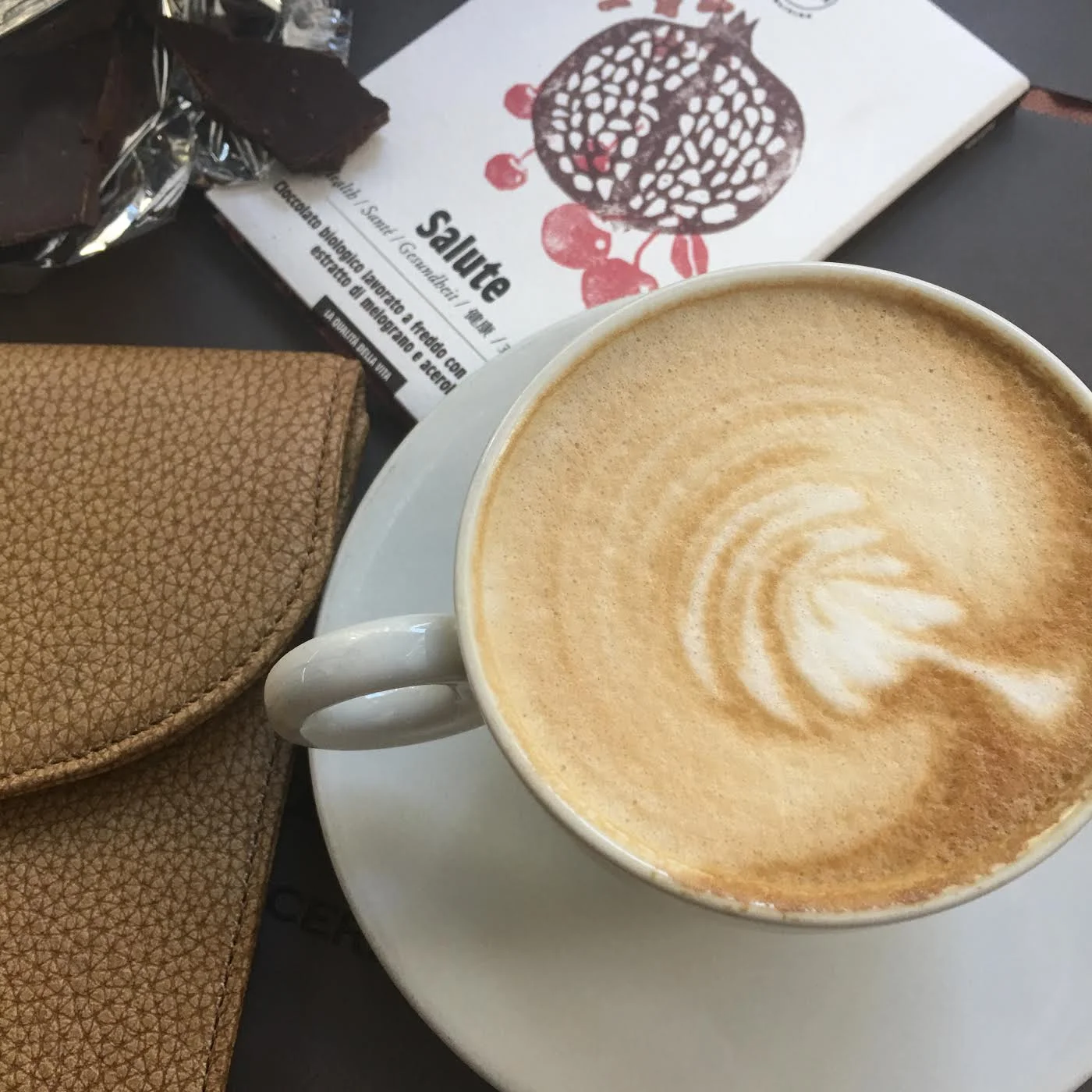 Cappuccino and chocolate