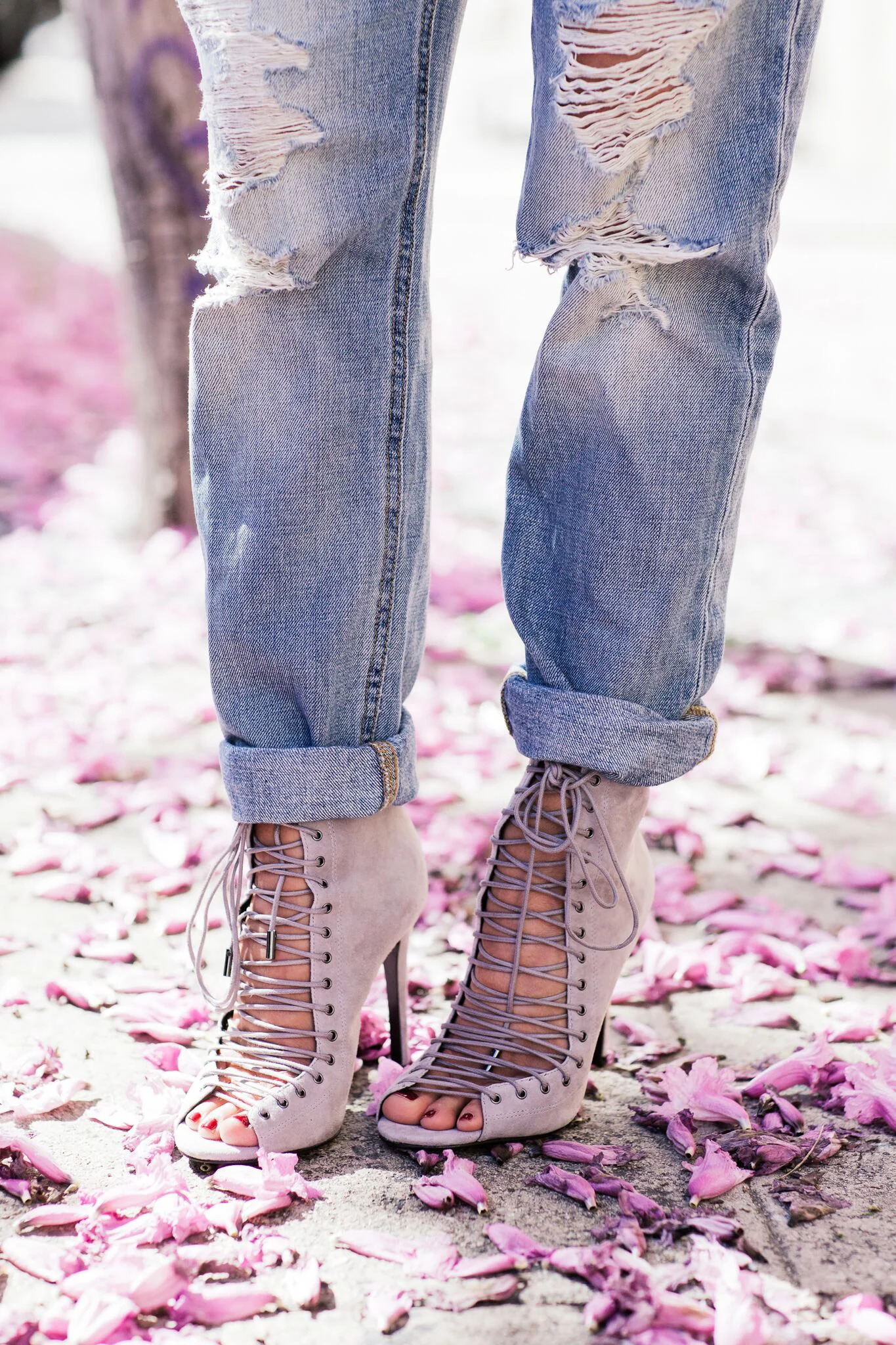 Heels and boyfriend jeans