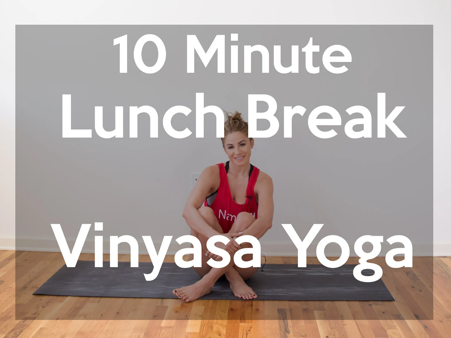 Follow us on Pinterest and pin this image for easy reference later - short lunch break vinyasa yoga