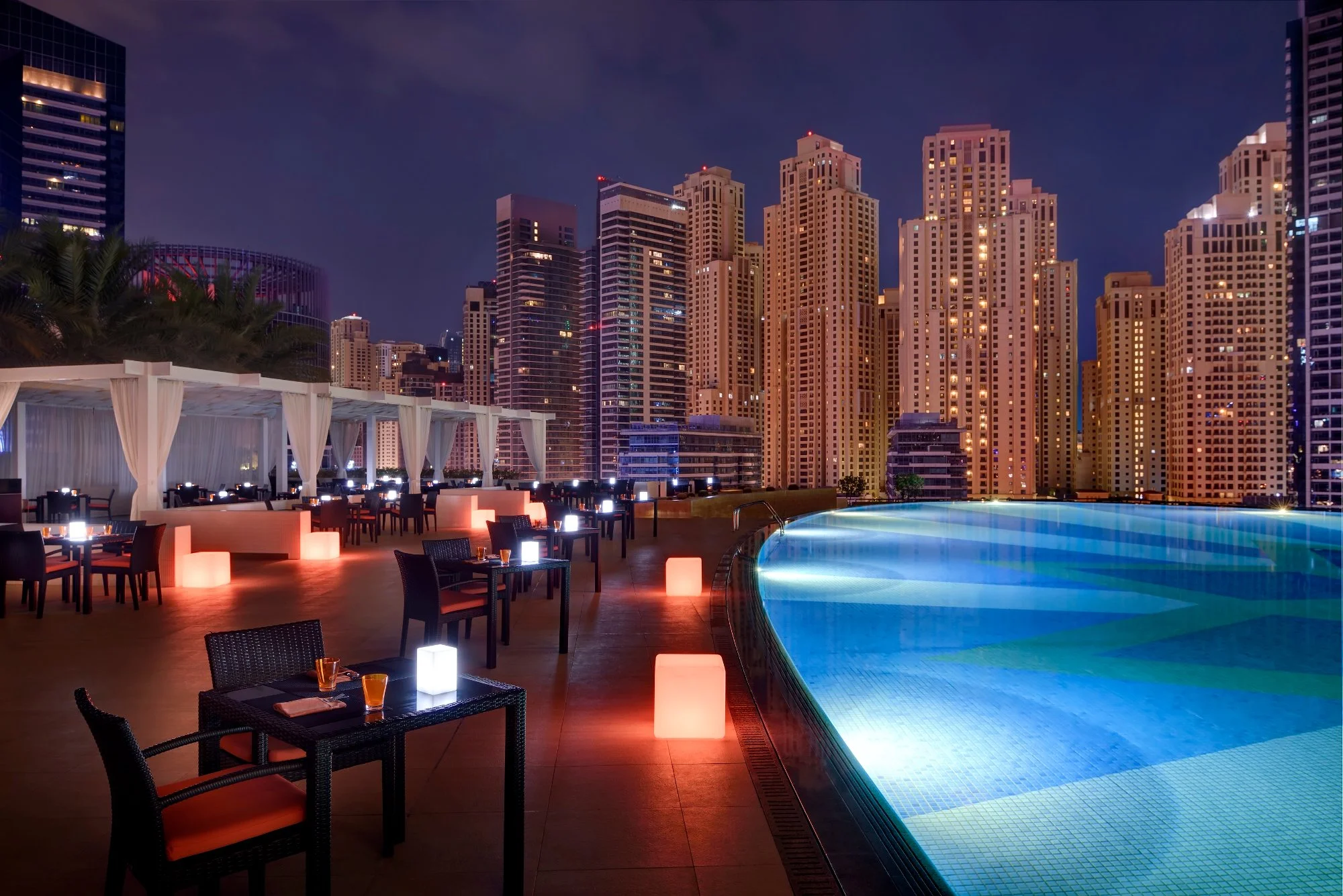 Shades, pool-side restaurant at Address Dubai Marina