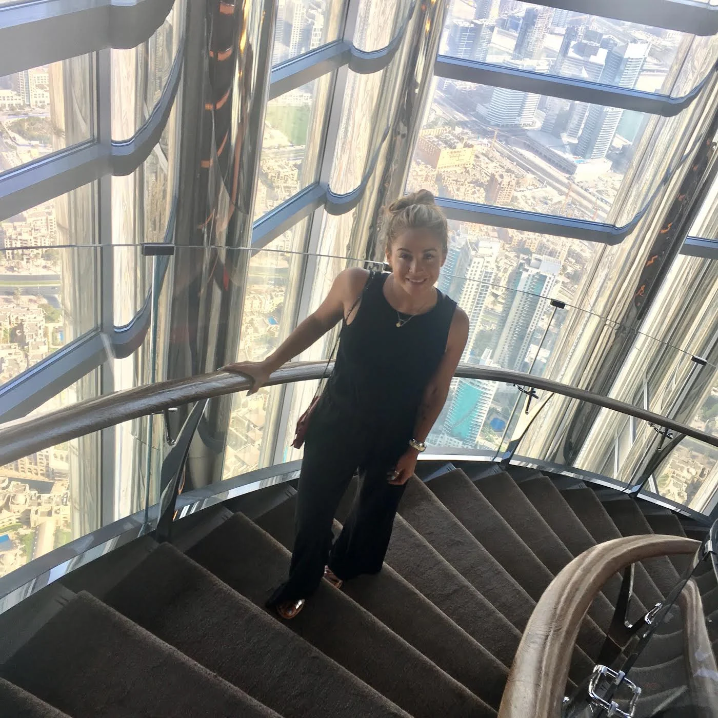 At the top of the Burj heading into At.Mosphere