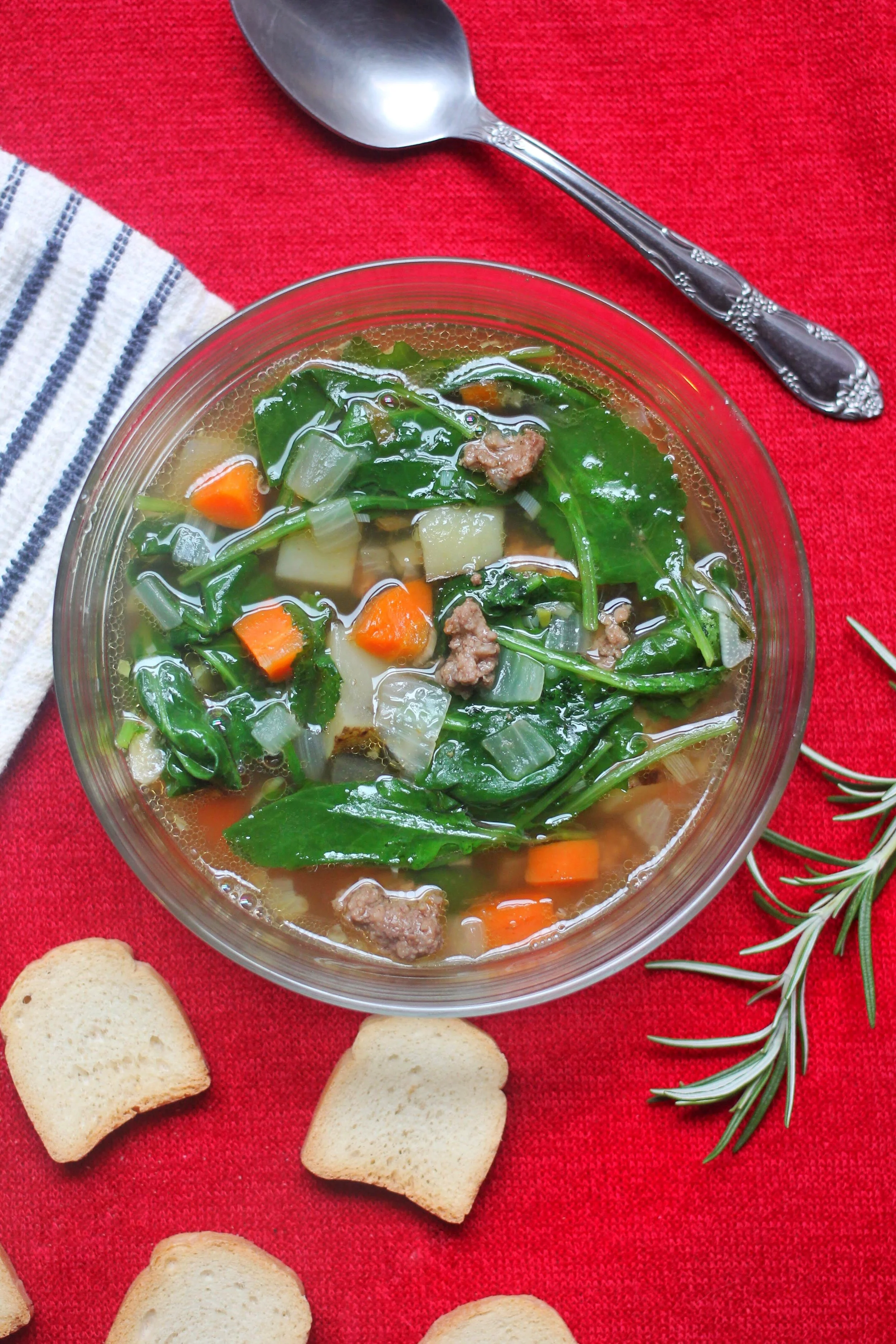 Ground Beef & Kale Stew
