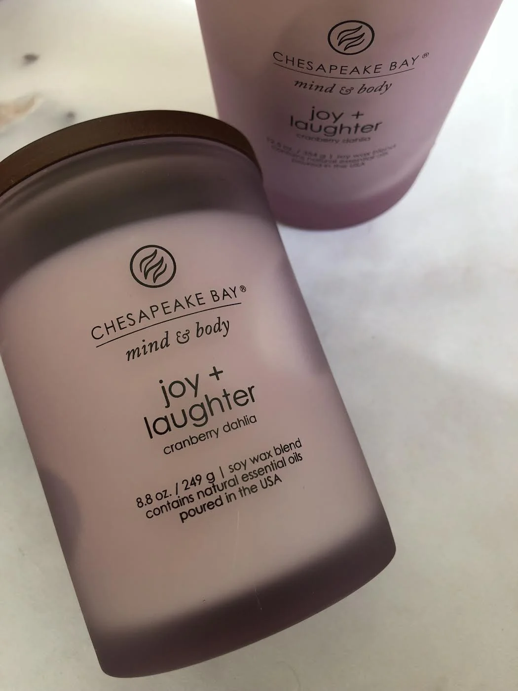 Joy + Laughter Candles by Chesapeake Bay