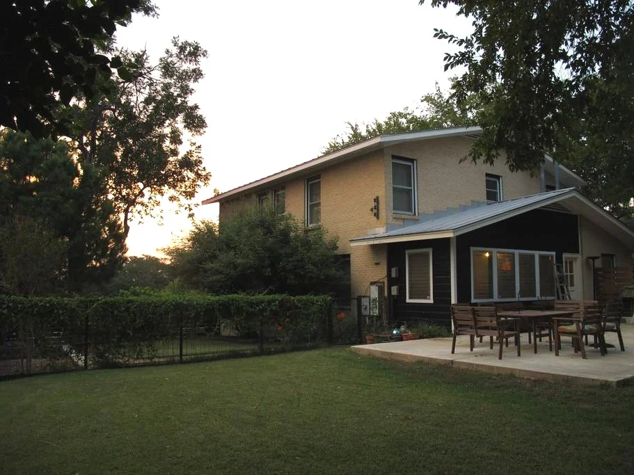 The outdoor space.