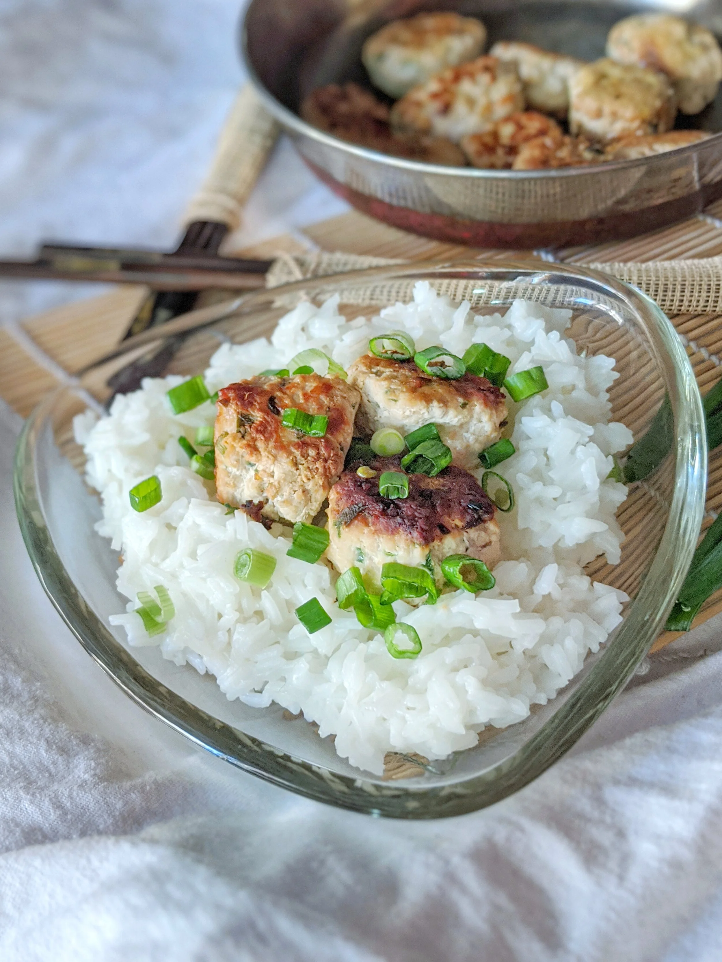 Ginger Scallion Chicken Meatballs