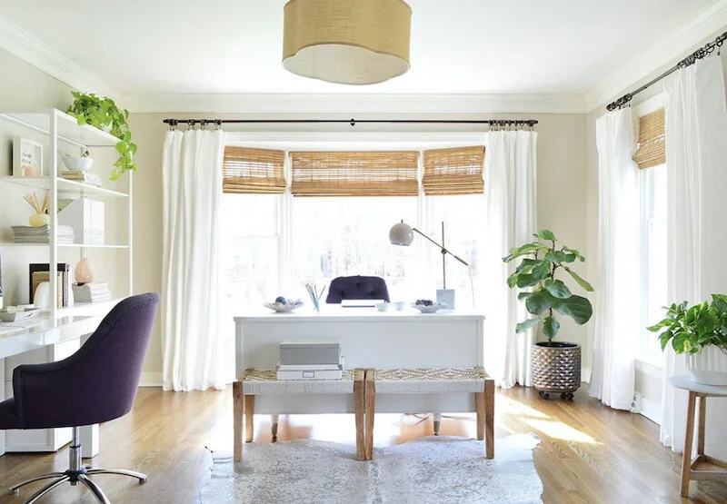 Working from home never looked so good. I love how Sherry &amp; John made this space work for two.