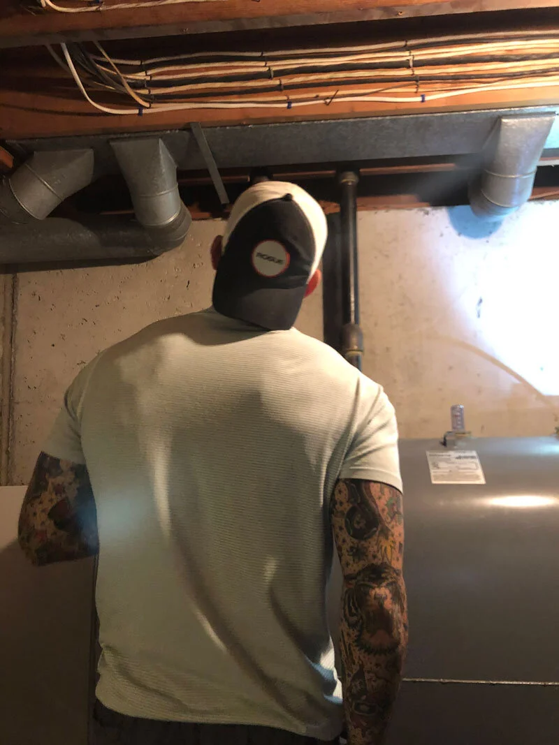 At our inspection, looking at the basement