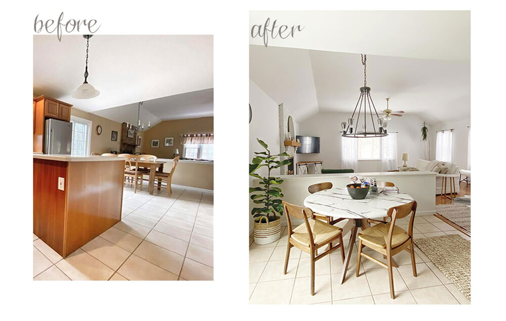 Kitchen decor before/after