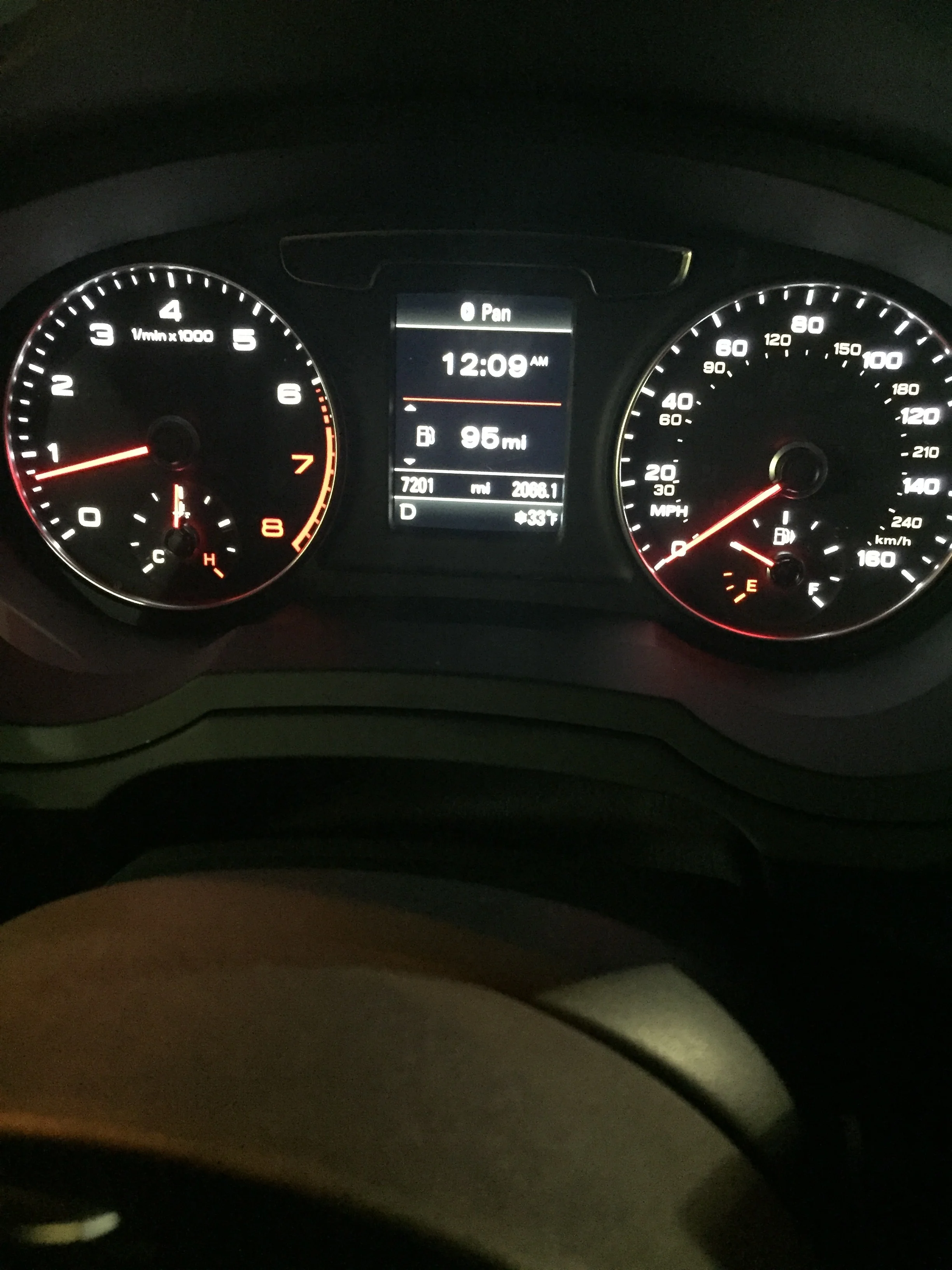 It's 33 degrees outside at 12:09 am