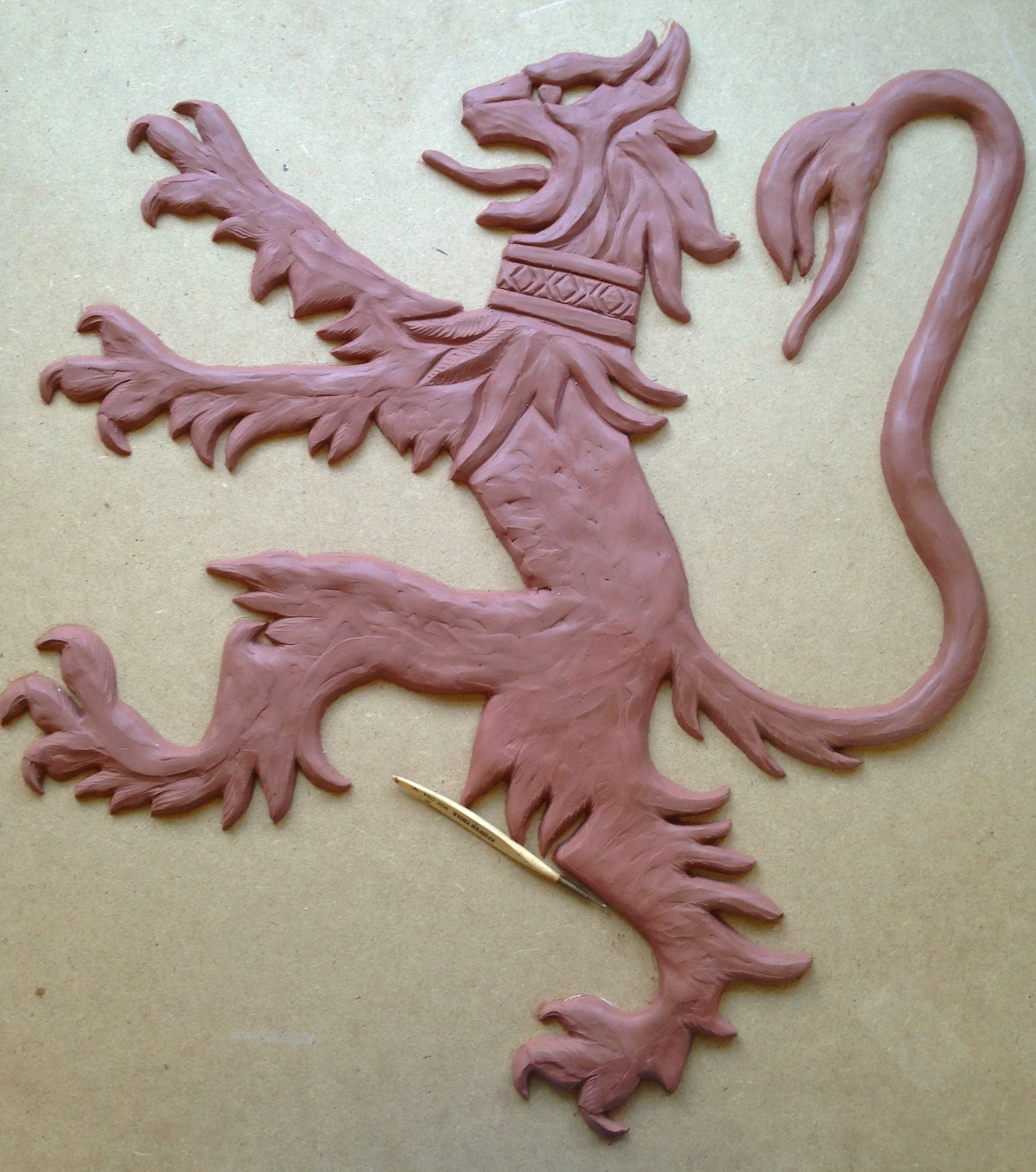 clay model in process