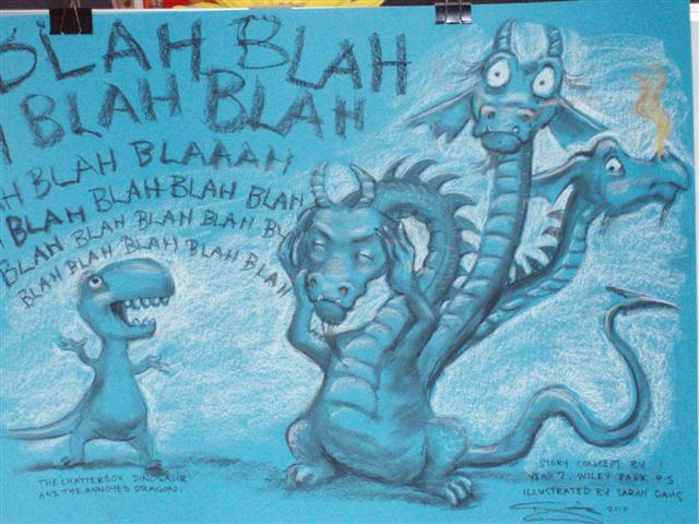 The Chattosaurus bores the Three-headed Dragon - By Wiley Park. 