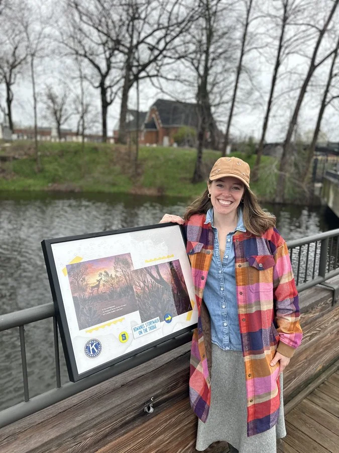 StoryWalk book in downtown Brighton, MI