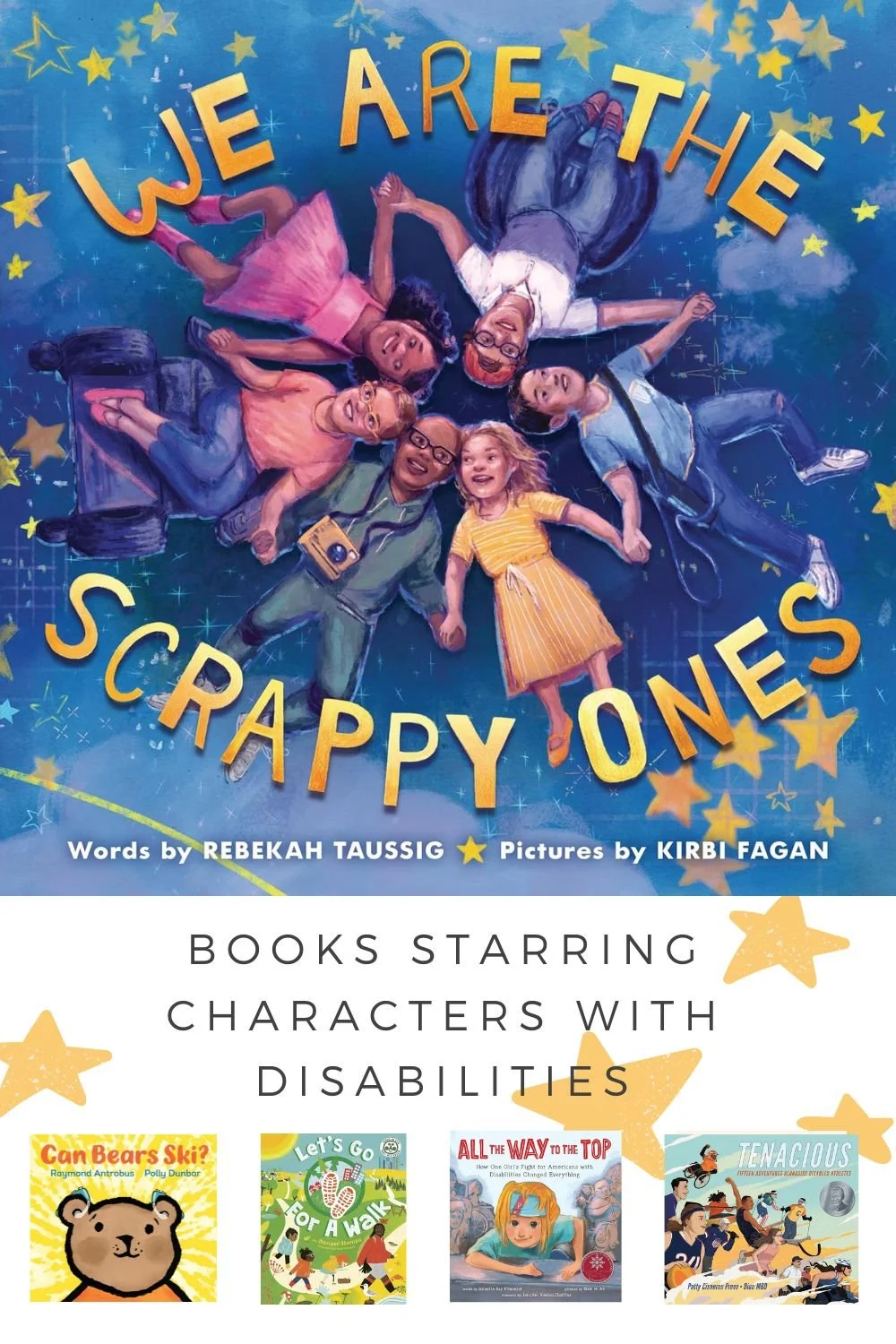 Picture book featuring six children with disabilities, apparent and non-apparent