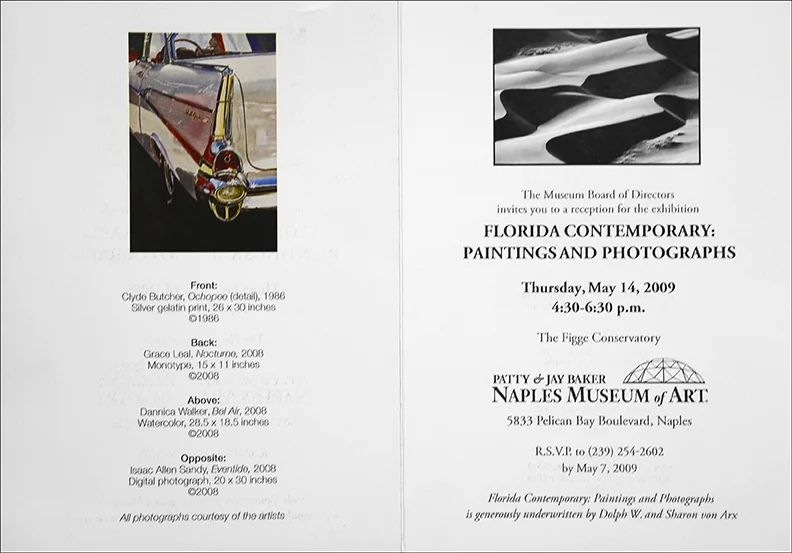 "Florida Contemporary: Paintings and Photographs" Naples Museum of Art, May through June 2009