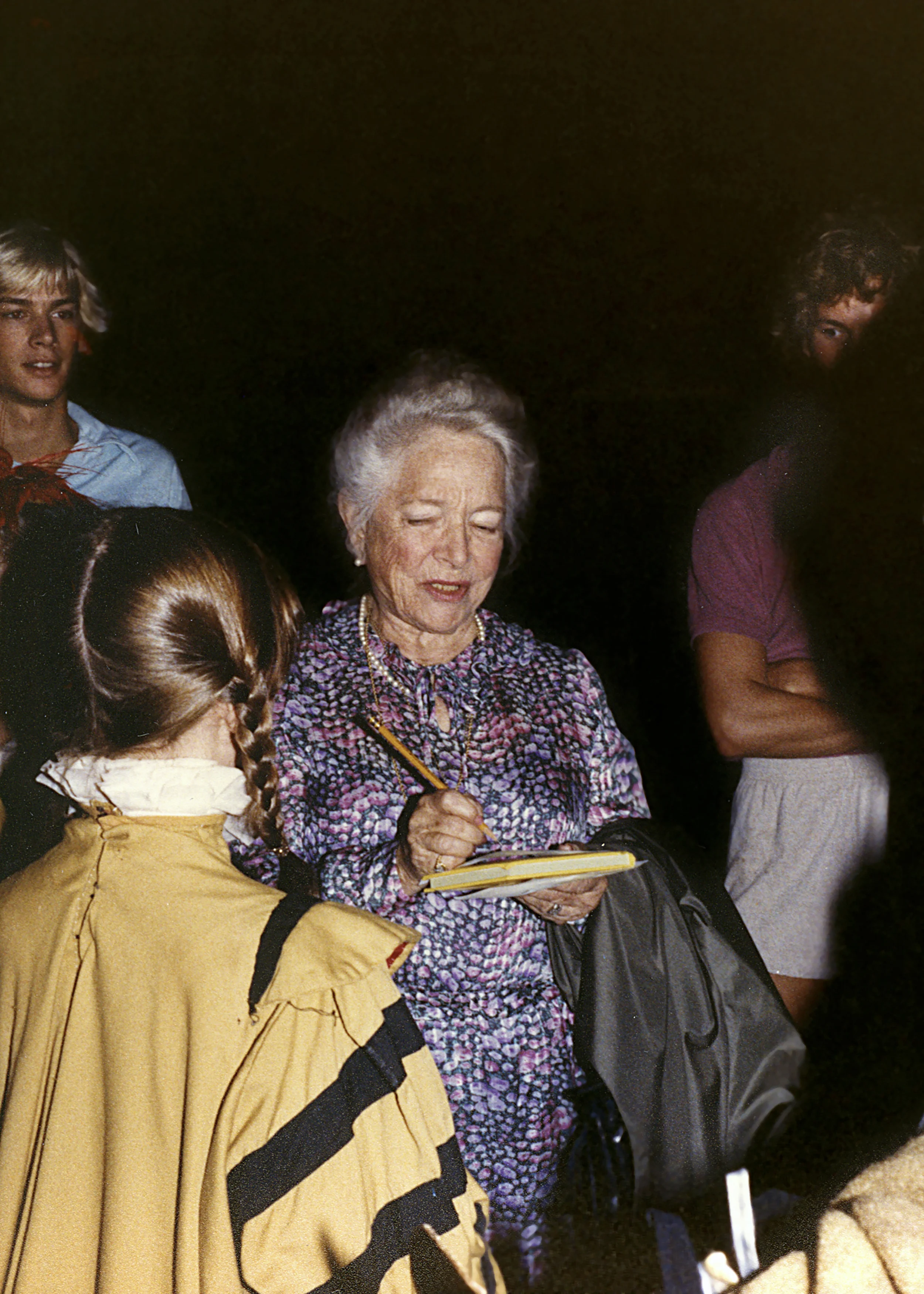 1981 "The Lost Colony" - backstage Waterside Theater with Helen Hayes