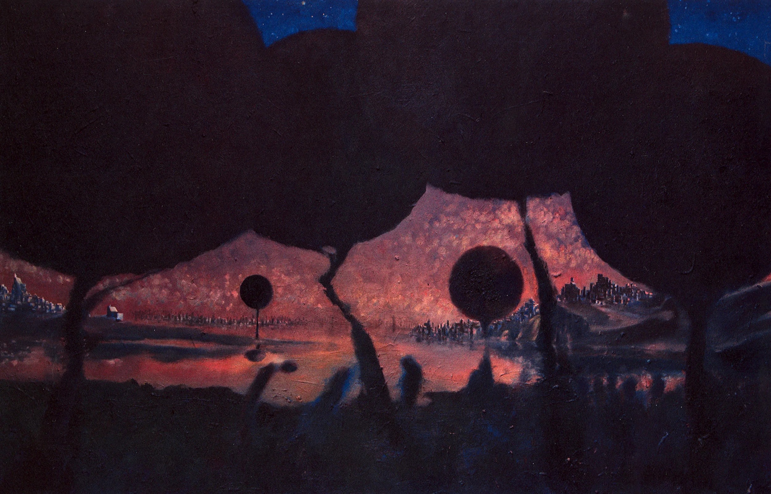 sunset in the park