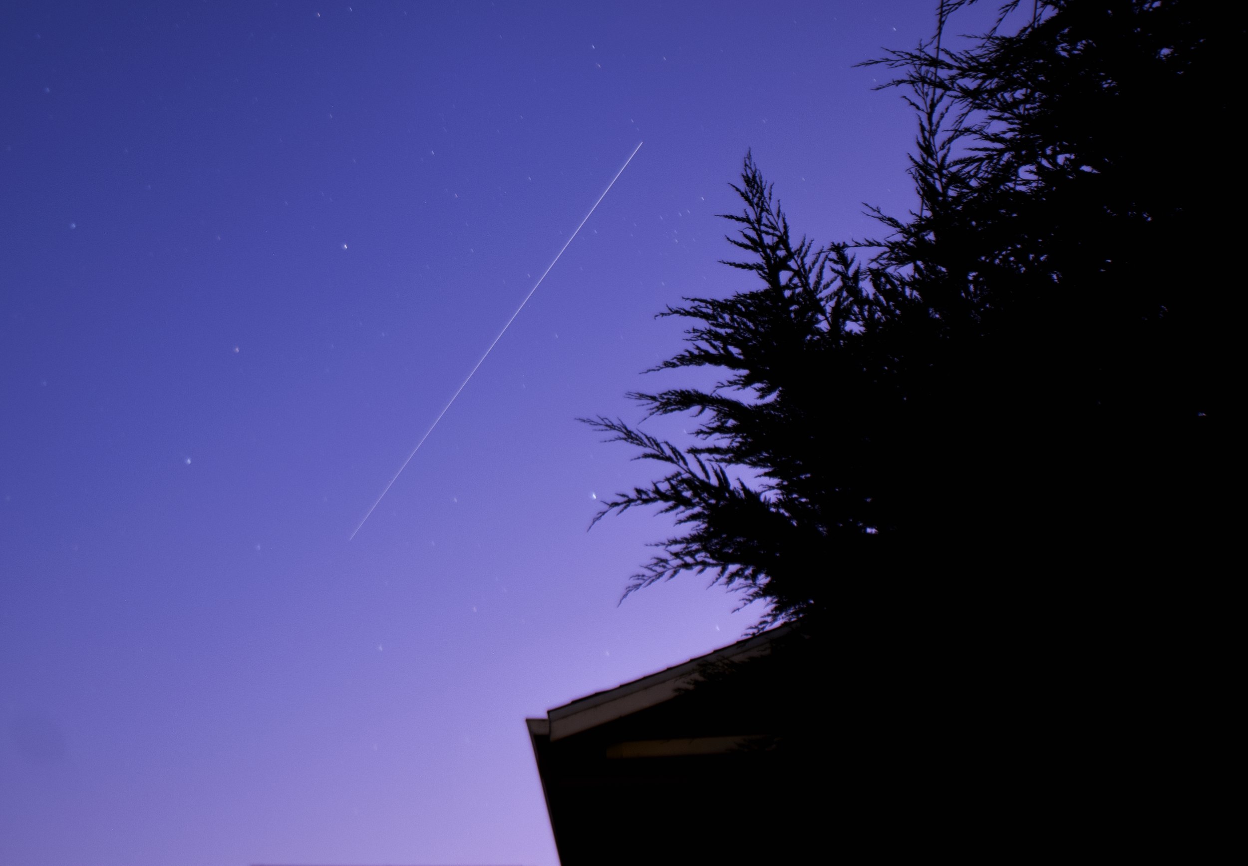 The International Space Station flying over my yard