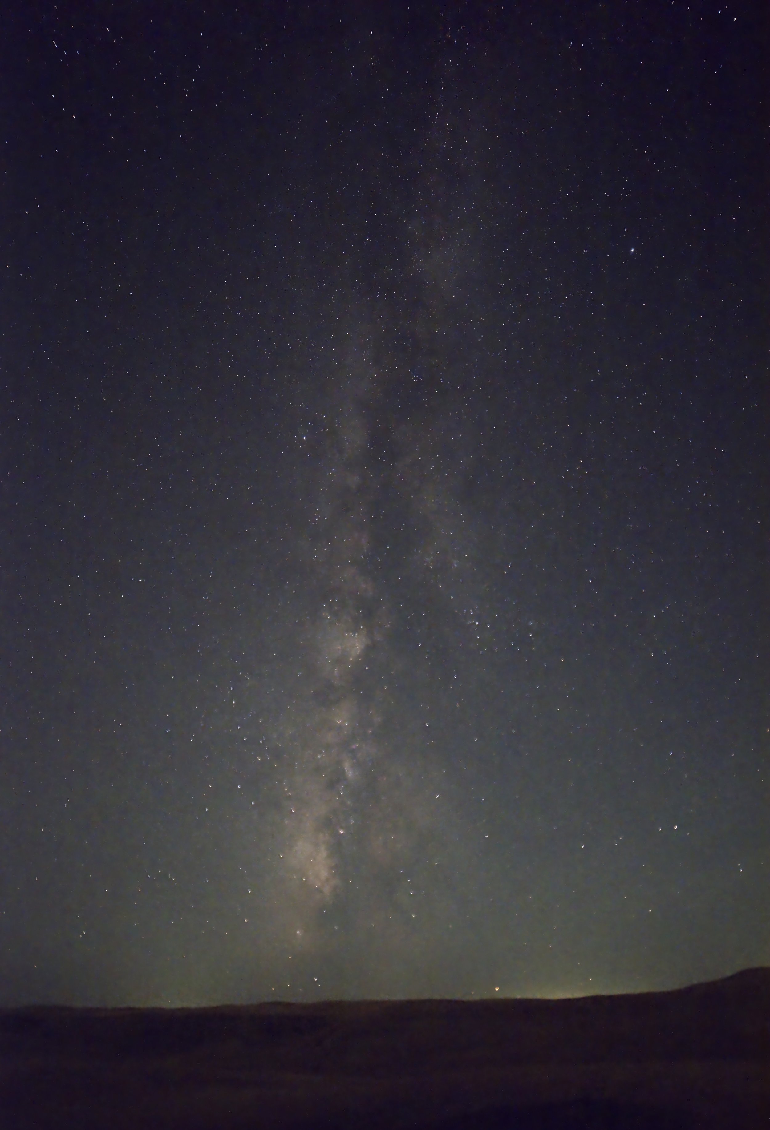 Galactic center (Milky Way) at dawn