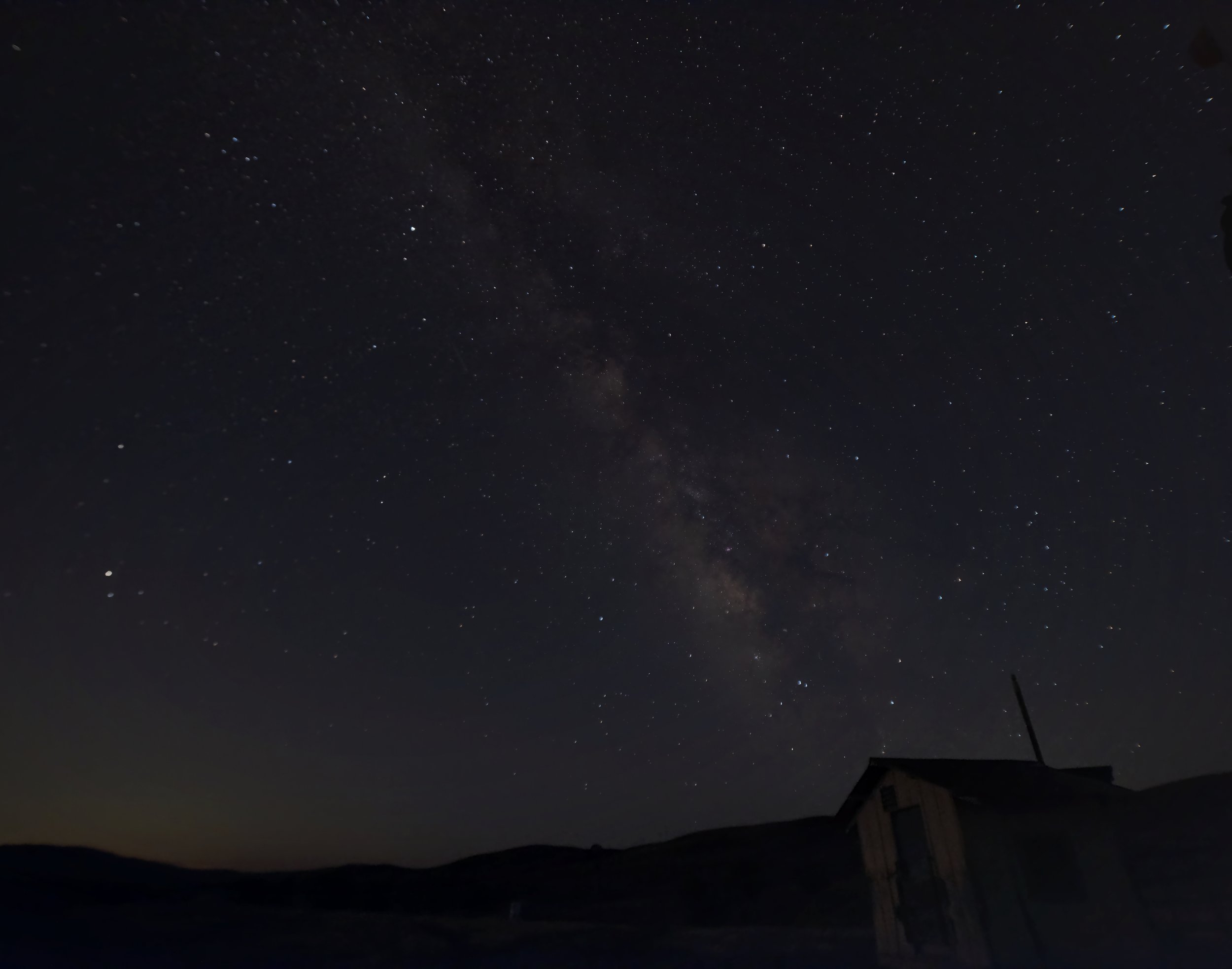 Galactic center (Milky Way) over the pump shed