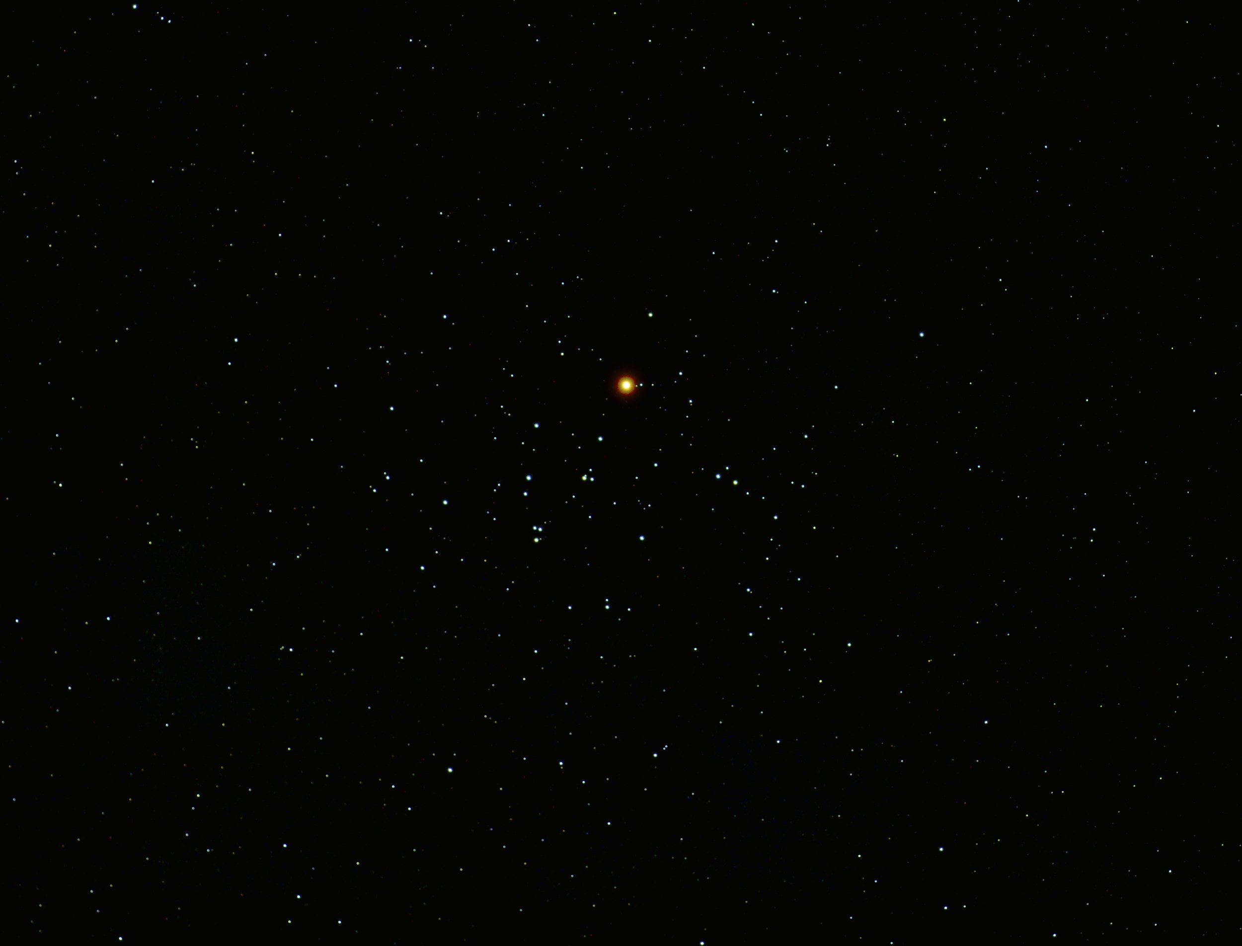 Mars in M44, the Beehive Cluster