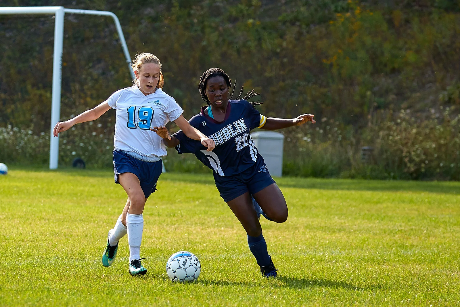 Adunni battling on the soccer pitch