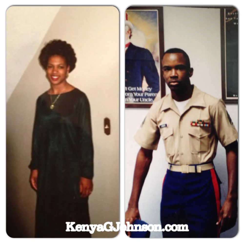 circa, 1996 - This is what we were wearing when we met on our blind lunch date. 