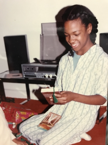 I still have the book I’m holding here. It was a book of poetry by Langston Hughes.