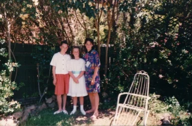 thumb_Tina and Tony Family 1990-monica,liz&carmel-Liz's 1st communion.jpg