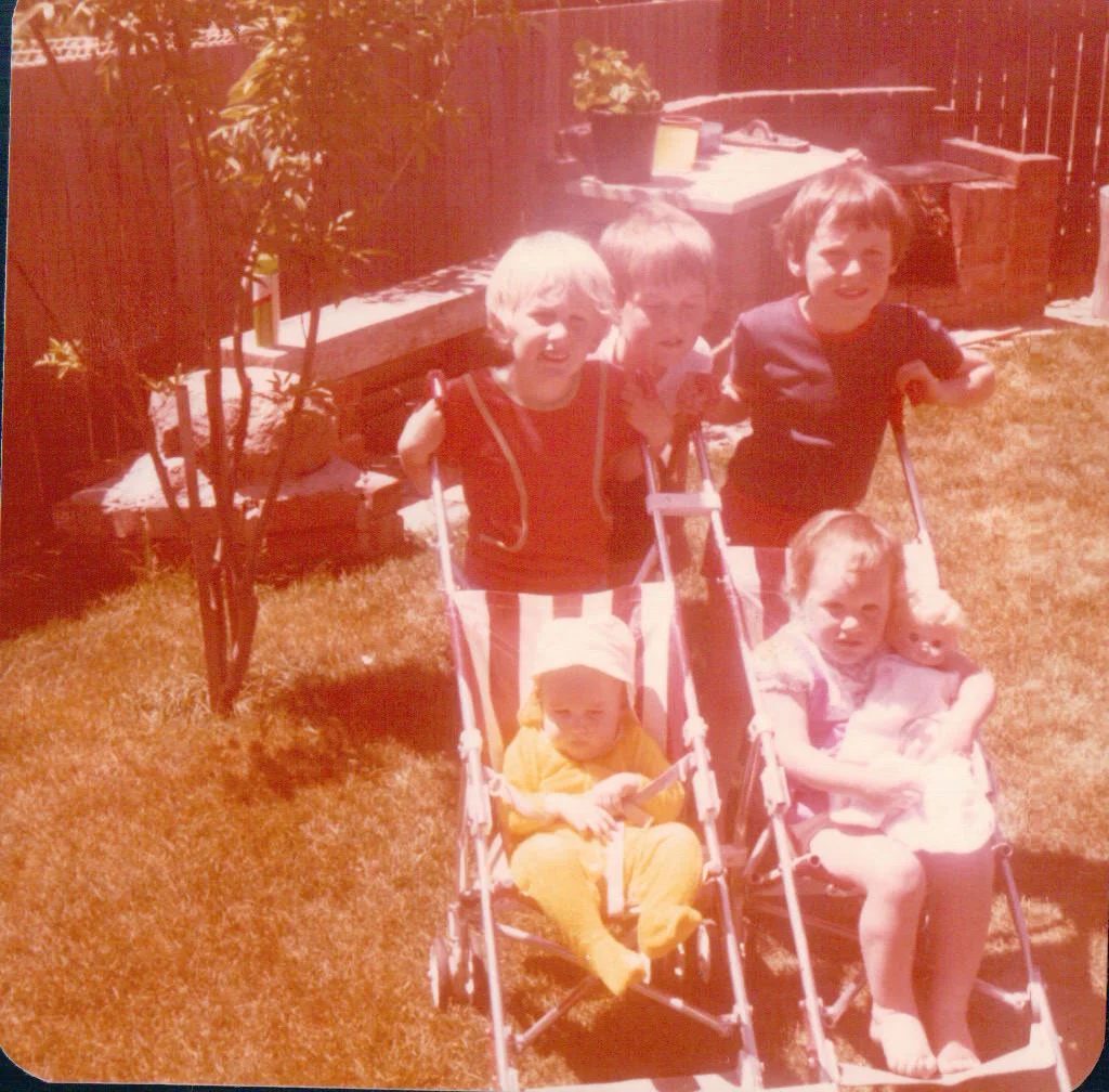 Tina and Tony Family 1977-bernard in stroller.JPG