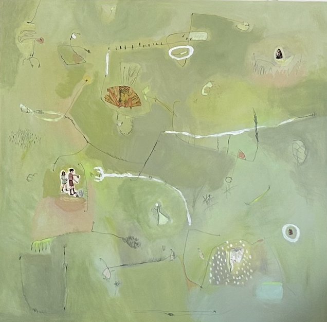 Out of the Woods, Mixed media, 36" x 36", 2025, $1950
