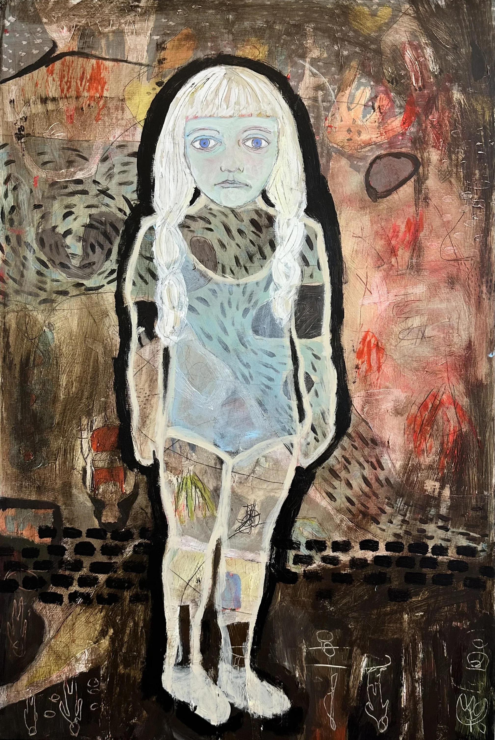 Untitled #1, Mixed media, 24" x 36", 2025, $1250