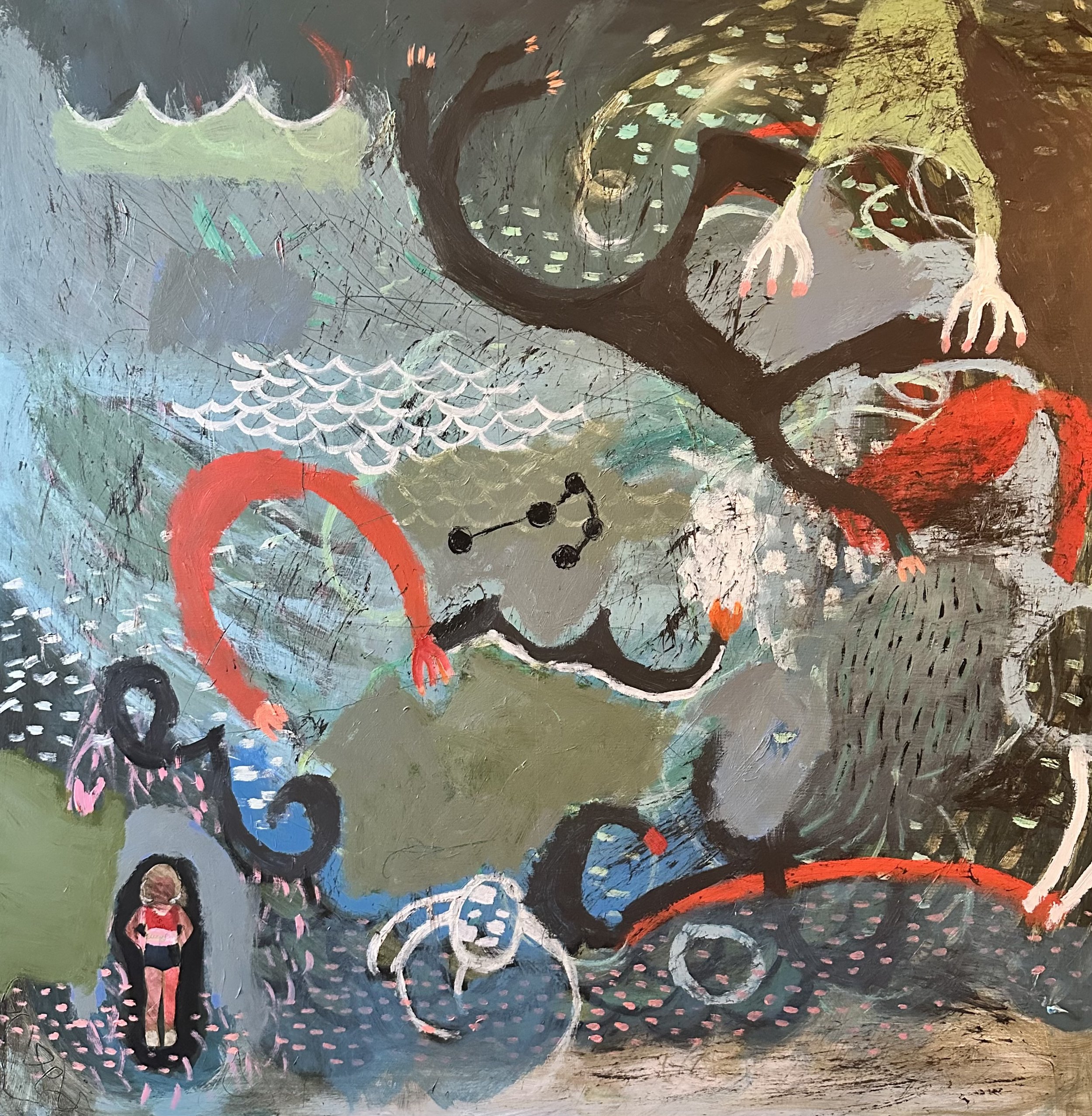 Untitled #2, Mixed media, 36" x 36", 2025, $1950