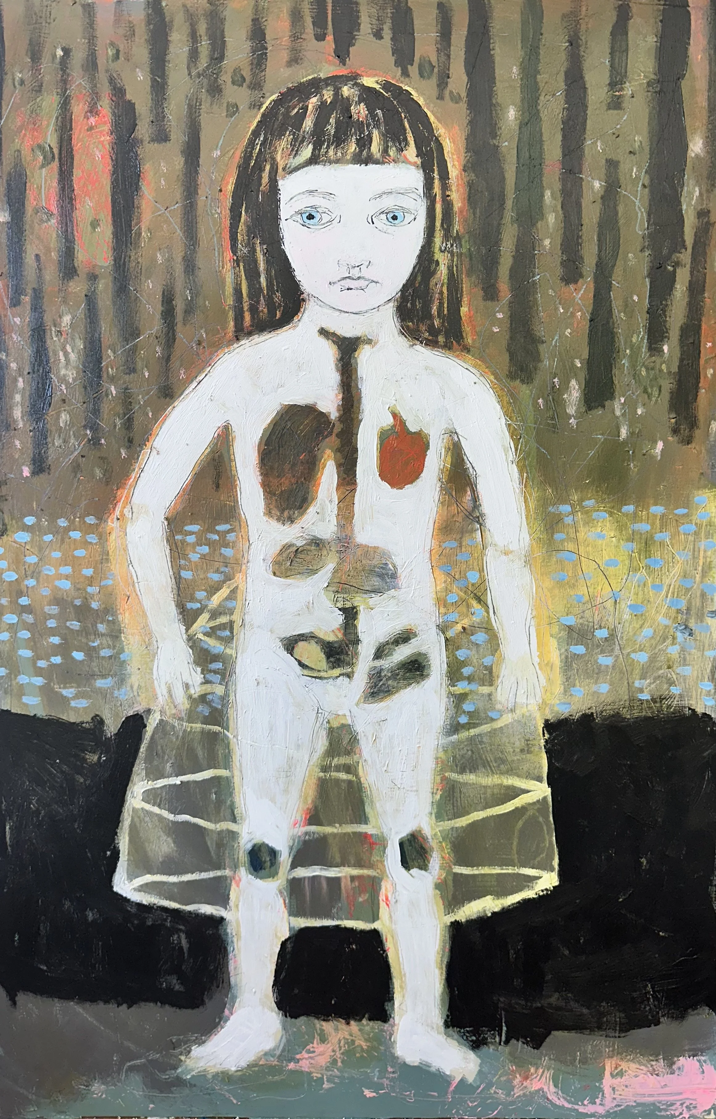 See Through, Mixed media, 24" x 36", 2025, $1250
