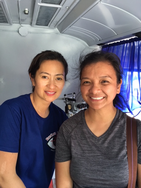 The mission's host, Judith Tavares-Wong. Judith is an ophthalmology surgical nurse at Kaiser in Portland, Oregon. She has family in the Bulacan and knows the area well. She was the mother hen and provided everyone with transportation, food and lodging arrangements. Her 12-year-old daughter Claire was also instrumental in assisting the doctors on this mission. 