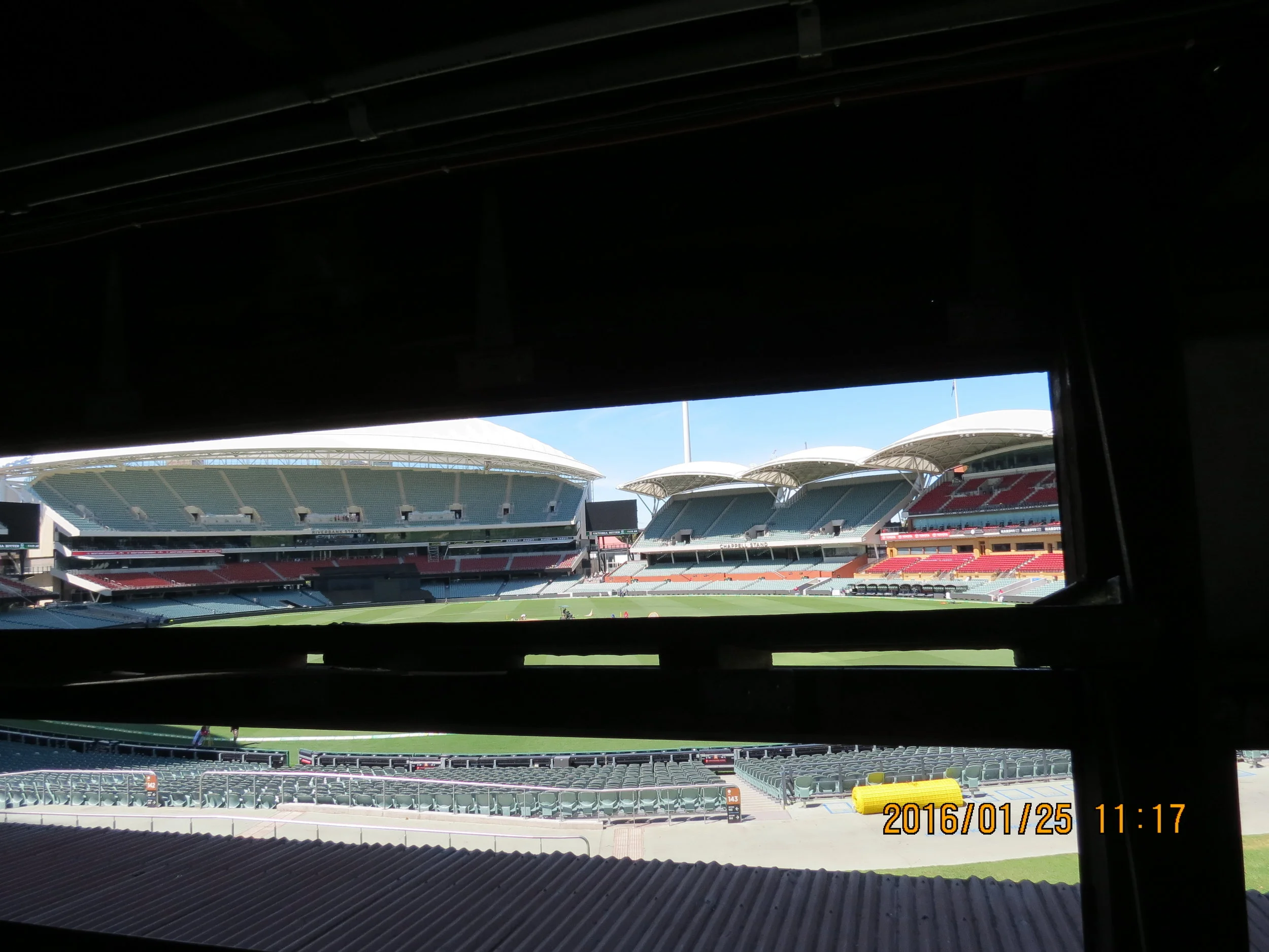 View from inside the scoreboard