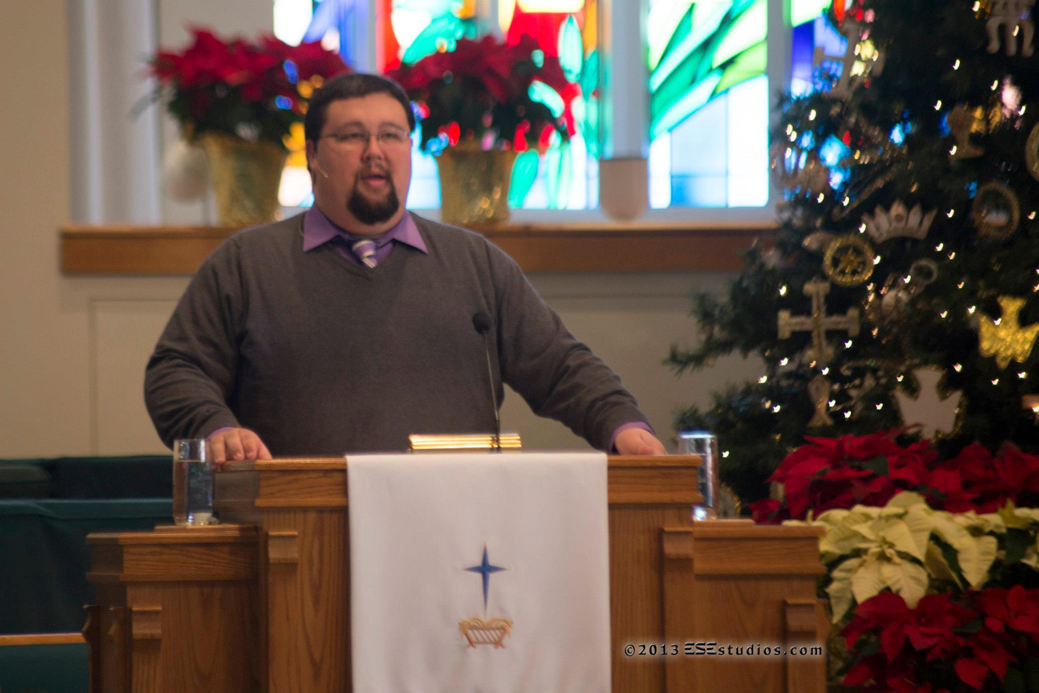  Preaching over Christmas at my home church during my first year of seminary. 