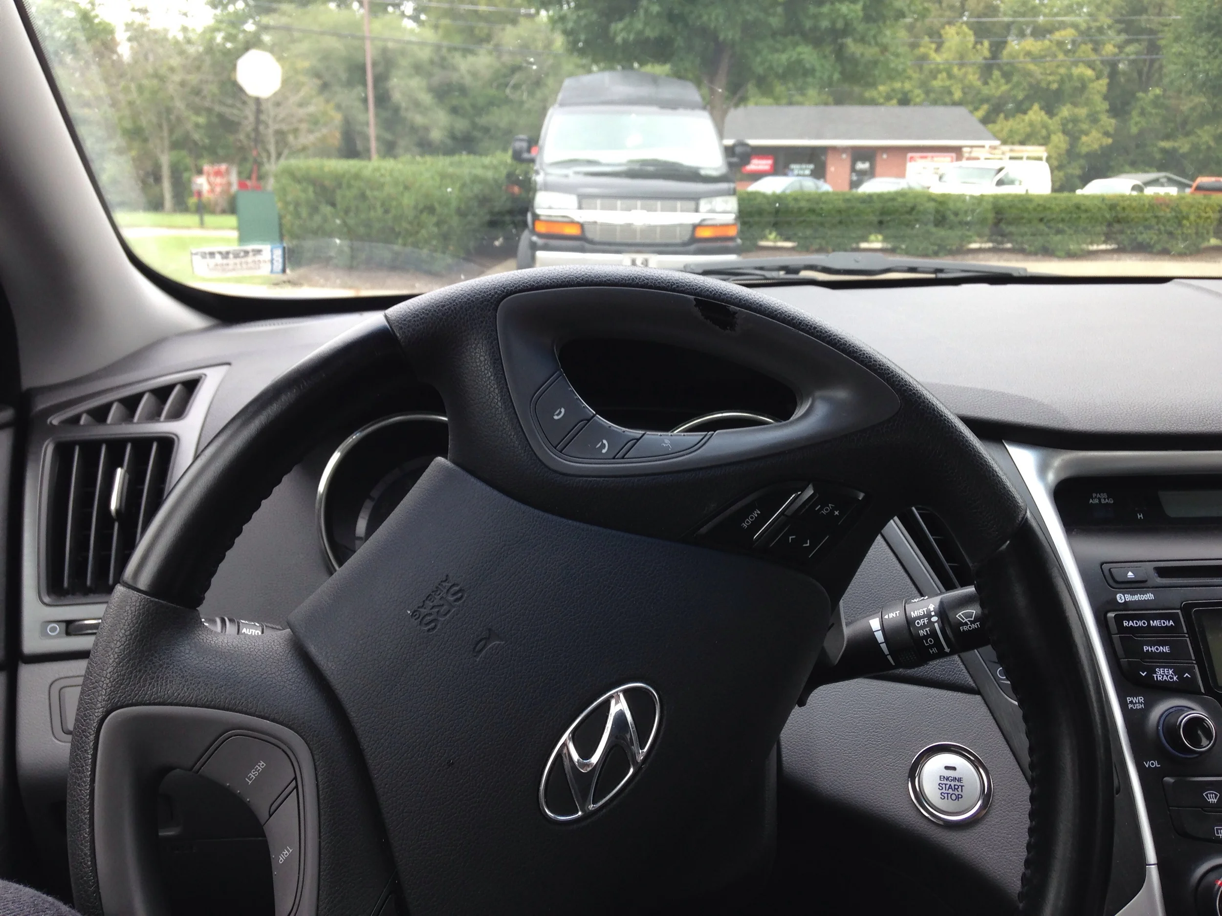 I'm spending a lot of time this week behind this- almost 1,000 miles of driving, to be exact. 