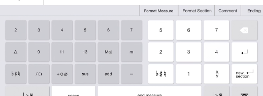 1Chart's very capable keyboard offers a host of awesome notation options. 