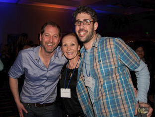 Martine De Weirdt, Jeffrey Van Dyk and MJ Petroni at a Wisdom 2.0 Summit 2012 dance party. 