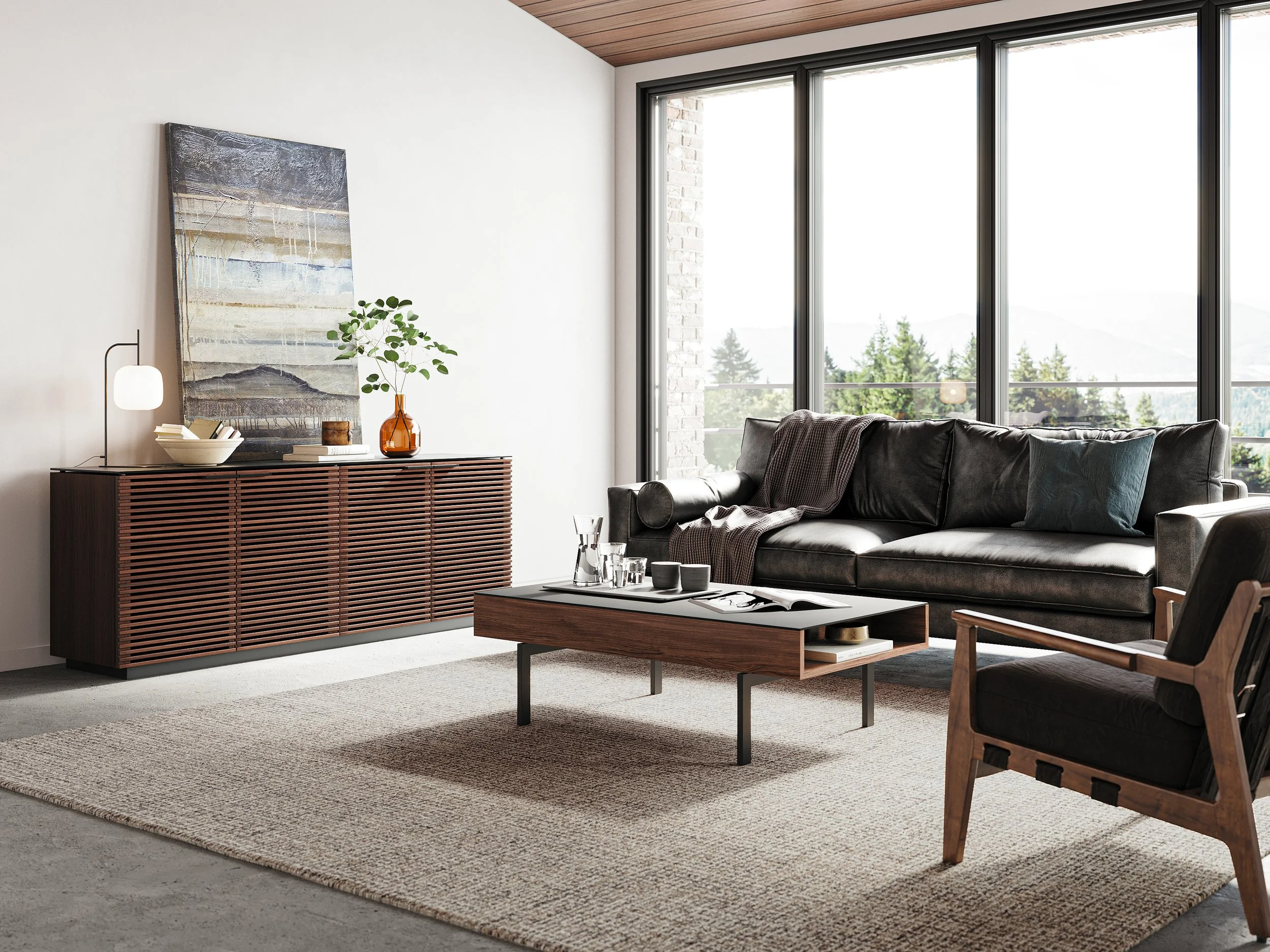 corridor storage 8109 BDI modern louvered cabinet chocolate 2.jpeg