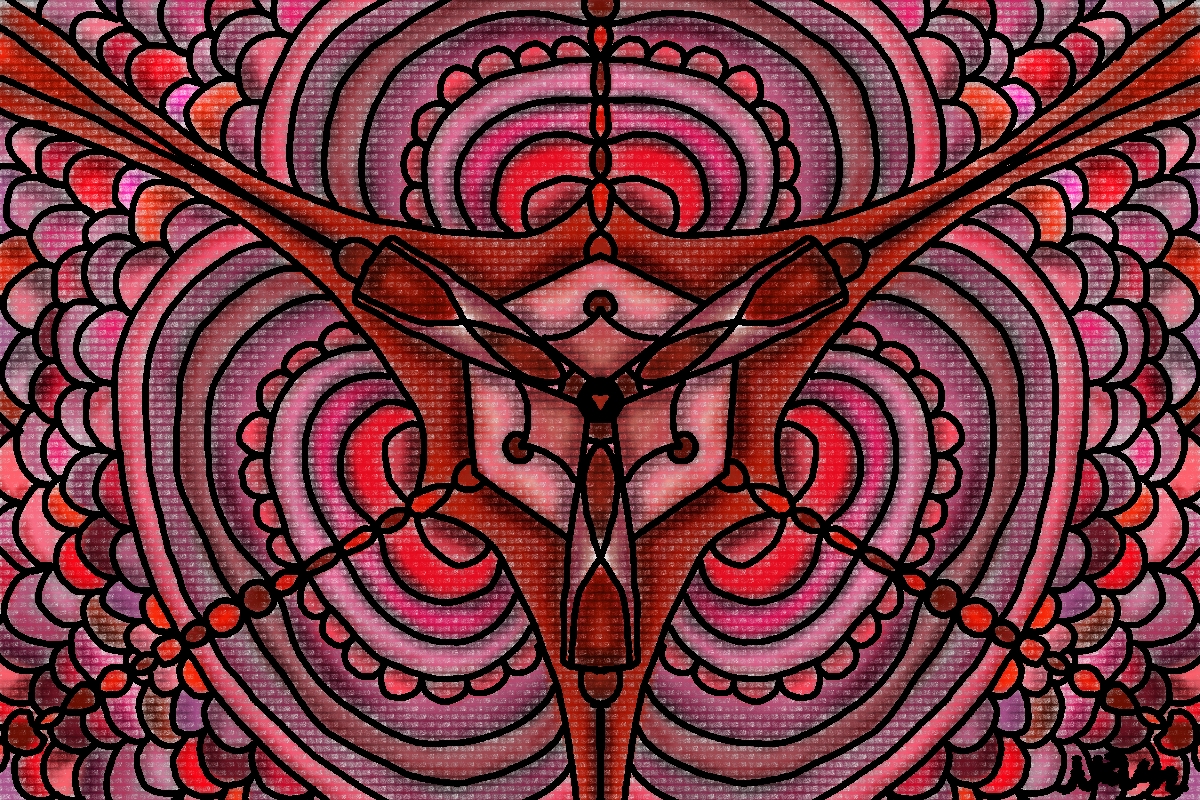 "kaleidoscope 1", made with corel painter